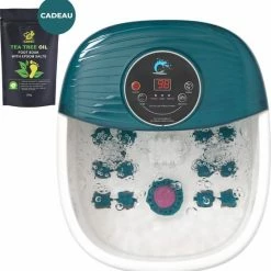 El Suvon® Voetenbad Met Eeltverwijderaar - Elektrisch Verwarmd Voetenbad Met Massage Rollers - Voetmassage Met Zoutbad - Tot 48° Graden - Bubbelstraal