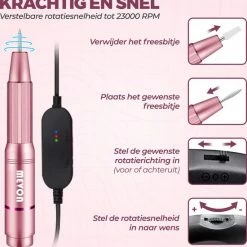 MEVON Elektrische Nagelfrees - Nagelvijl - Manicure / Pedicure - Complete Set 13 MEVON Elektrische Nagelfrees - Nagelvijl - Manicure / Pedicure - Complete Set -Lanaform Shop 550x564