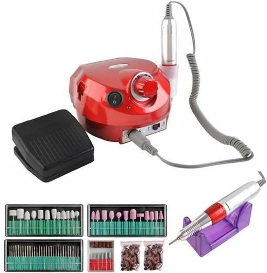 Merkloos Beautylushh Nagelfrees Rood - 65Watt - Tot 35.000toeren - 166 Delig - Elektrische Vijl 3 Merkloos Beautylushh Nagelfrees Rood - 65Watt - Tot 35.000toeren - 166 Delig - Elektrische Vijl
