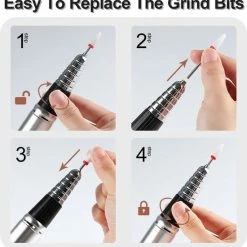 CACCIO® NAILS 2022 Nagelfrees - M12 Electrische Nagelvijl - 35000 RPM - Acrylnagels - Gelnagels - Manicure/Pedicure Handen En Voeten - Nagels - Nail Drill Machine - Inclusief 6 Bitjes - Wit/Zwart - Inclusief 6 Bitjes - Hoge Kwaliteit - Nagelstudio - Professioneel -Lanaform Shop 550x567 2