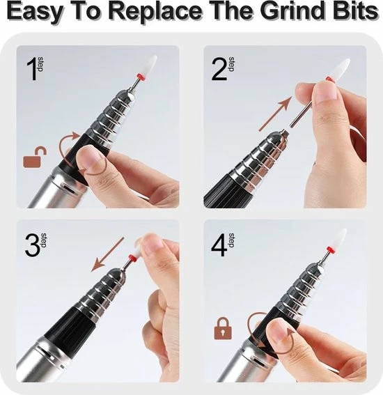 CACCIO® NAILS 2022 Nagelfrees-M13 Electrische Nagelvijl-Inclusef 6 Bitjes - Nagelboor - Acrylnagels - Gelnagels - Manicure/Pedicure Handen En Voeten - Nagels - Nail Drill Machine - 35000 RPM - Wit - Inclusief 6 Bitjes - Hoge Kwaliteit - Nagelstudio - Professioneel 7 CACCIO® NAILS 2022 Nagelfrees-M13 Electrische Nagelvijl-Inclusef 6 Bitjes - Nagelboor - Acrylnagels - Gelnagels - Manicure/Pedicure Handen En Voeten - Nagels - Nail Drill Machine - 35000 RPM - Wit - Inclusief 6 Bitjes - Hoge Kwaliteit - Nagelstudio - Professioneel - Image 5
