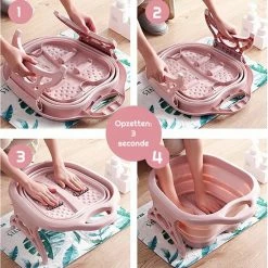 D'AZ Voetenbad – Voetmassage – Voetenbad Met Massage – Inklapbaar Voetbad – Roze -Lanaform Shop 550x568 4