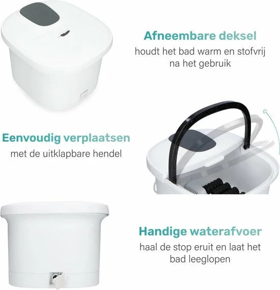 Soft & Silky - Etherisch Massage Voetenbad - Bubbel - Verwarmd - Infrarood - Voetmassage - Voetbad - Voetroller 7 Soft & Silky - Etherisch Massage Voetenbad - Bubbel - Verwarmd - Infrarood - Voetmassage - Voetbad - Voetroller - Image 5