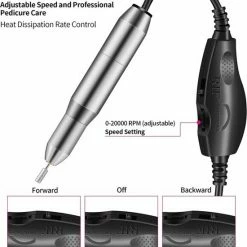 Zacro Elektrische Nagelfrees - 6 Nagelvijl Bitjes En 56 Schuurrolletjes - Manicure / Pedicure - Nagelverzorging - Manicure Nagel Freesmachine - Zilver 16 Zacro Elektrische Nagelfrees - 6 Nagelvijl Bitjes En 56 Schuurrolletjes - Manicure / Pedicure - Nagelverzorging - Manicure Nagel Freesmachine - Zilver -Lanaform Shop 550x570 7