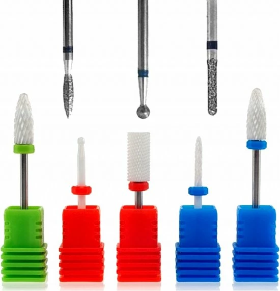 AA Commerce Professionele Keramische & Diamant Frezen Voor Elektrische Freesmachine - Nagelfrees Bitjes Frees - Manicure/Pedicure Ceramic Nail Art Nagel Frezen Diamand Frezenset - Keramische Freesbitje Freesjes Fijn/Grof - Set Van 8 Stuks 3 AA Commerce Professionele Keramische & Diamant Frezen Voor Elektrische Freesmachine - Nagelfrees Bitjes Frees - Manicure/Pedicure Ceramic Nail Art Nagel Frezen Diamand Frezenset - Keramische Freesbitje Freesjes Fijn/Grof - Set Van 8 Stuks