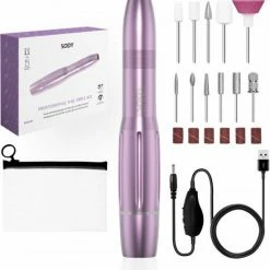 ByPi Elektrische Nagelvijl - Manicure Set - Pedicure Set - Pedicure Apparaat - Gel Nagels - Acryl Nagels - Nagelvijlen - Nagelfrees - Elektrische Vijlen - Roze