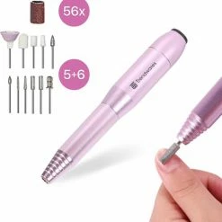 Trendwares Elektrische Nagelvijl - Nagelfrees Met 11 Opzetstukken En 56 Schuurrollen - Nail Polisher Voor Manicure En Pedicure