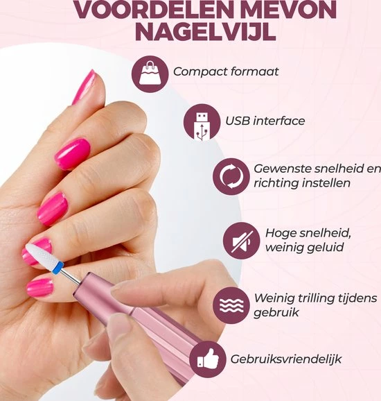 MEVON Elektrische Nagelfrees - Nagelvijl - Manicure / Pedicure - Complete Set 5 MEVON Elektrische Nagelfrees - Nagelvijl - Manicure / Pedicure - Complete Set - Image 3