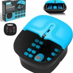 Sanbo Voetenbad F22 PRO Massage Functie Met Eeltverwijderaar - Verwarmt Tot 49°C - Opvouwbaar - 3 Warmtestanden - Voetmassage - Voetbad Met Massage