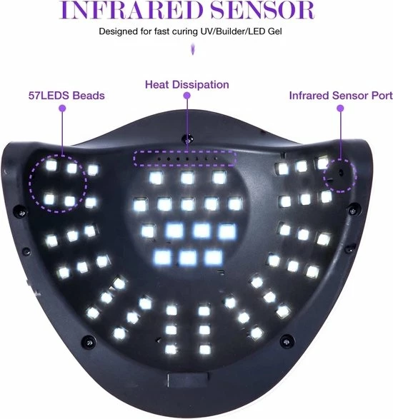 SUN UV Professionele 180W LED Nageldroger Lamp - Gel Nagel Droger - 180W De Sterkste Nagellamp Op De Markt - Geschikt Voor Elke Nagel, Sneller Droger Voor Gel Polish Nail Apparatuur Automatische Sensor Nail Art Gereedschap Voor Vingernagel En Teennagel 5 SUN UV Professionele 180W LED Nageldroger Lamp - Gel Nagel Droger - 180W De Sterkste Nagellamp Op De Markt - Geschikt Voor Elke Nagel, Sneller Droger Voor Gel Polish Nail Apparatuur Automatische Sensor Nail Art Gereedschap Voor Vingernagel En Teennagel - Image 3