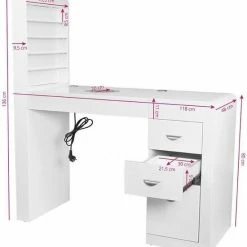 MEGA BEAUTY SHOP? Manicuretafel Met Afzuiging (MBS-3101) Rechts/Werktafel Nagelstyliste/Manicuretafel -Lanaform Shop 550x587 9