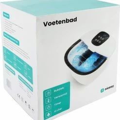 Niceey Massage Voetenbad XXL – Elektrisch Voetbad Met Bubbelfunctie – 10 Massage Rollers – Infrarood Voetmassage - 12L - Wit -Lanaform Shop 550x592