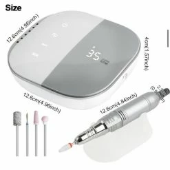 CACCIO? NAILS Victoria Nails Pro 2021 Grijs Premium Electrische Nagelfrees - 35000RPM - Inclusief 4 Bitjes - Manicure /Pedicure Voeten En Handen - Electrische Nagelvijl - Acrylnagels - Gelnagels - Nepnagels - Professioneel -Lanaform Shop 550x598