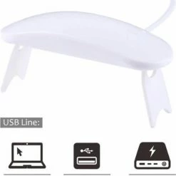 Merkloos Professionele Nagellak Droger - Set - Werkt Op USB - Nagel Lamp - Nagellakdroger - Nageldroger - UV - Wit -Lanaform Shop 550x603 1