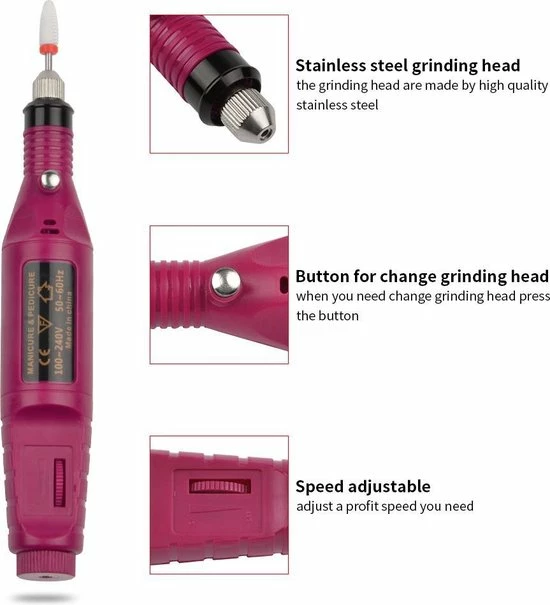 PKD Elektrische Nagelvijl - Goud - Manicure - Pedicure - Nagels - Handen - Voeten - Vijl - Nagelvijl 6 PKD Elektrische Nagelvijl - Goud - Manicure - Pedicure - Nagels - Handen - Voeten - Vijl - Nagelvijl - Image 4