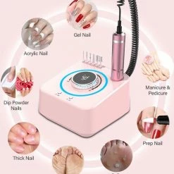 CACCIO® NAILS 2022 Roze Pro Master Nagelfrees - 40.000 RPM - Licht Motor Technologie - Inclusief 6 Bitjes Doosje - 36 Stuks Schuurrolletjes - Manicure/Pedicure Voeten En Handen - Hoge Kwaliteit - Nieuwe Technologie - Professioneel -Lanaform Shop 550x615 3
