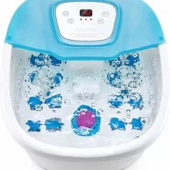 Gasky° Elektrische Voetenbad Blauw - Voetmassage - Voetbad - Verwarmt Tot 47°C - Pedicure Slijpsteen - Eeltverwijderaar - Trillingen 3 In 1 - 16 Massagerollers - Voetmassage - Voetbad Met Massage