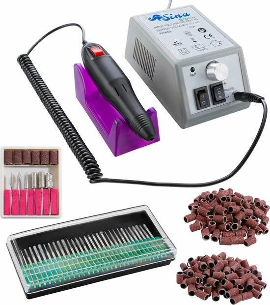 SINA Professionele Freesmachine Manicure Pedicure Nagelfrees Nagels Design Grijs 8 SINA Professionele Freesmachine Manicure Pedicure Nagelfrees Nagels Design Grijs - Image 6