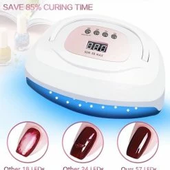 Nageldroger - SUN X8 Max - UV LED Lamp Nagels - 57 LED - Nagel - UV - LED Lamp - Nagellamp - Nail Dryer - Nagels - Salon - Professioneel - 2 Handen - 180 Watt - Model 2021 -Lanaform Shop 550x640 1