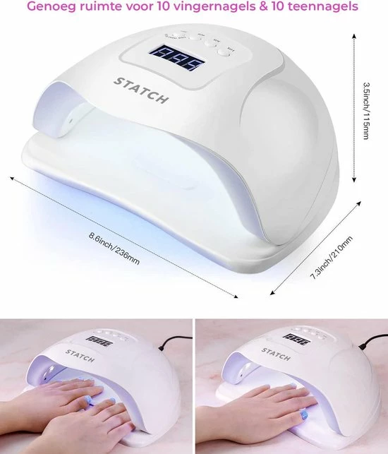 Statch LED Nageldroger Voor Gelnagels - Inclusief Bewegingssensor En Timer – 36LED Lampen- LCD Display 14 Statch LED Nageldroger Voor Gelnagels - Inclusief Bewegingssensor En Timer – 36LED Lampen- LCD Display - Image 12