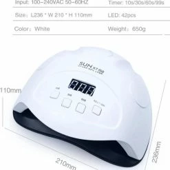 Nail Fashion Professionele Nageldroger 90 Watt - Nagel Lamp LED - Gel Nagellak - Gelpolish - Gel Nagels - Builder Gel - Acryl -Lanaform Shop 550x646