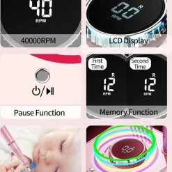 CACCIO? NAILS 2022 Zwart Pro Master Nagelfrees- 40.000 RPM - Licht Gewicht Technologie Nagelfrees - Inclusief 6 Bitjes Doosje - 36 Stuks Schuurrolletjes - Manicure/Pedicure Voeten En Handen - Hoge Kwaliteit - Nieuwe Technologie - Professioneel -Lanaform Shop 550x667 5