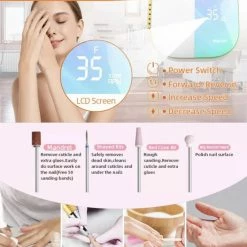 CACCIO® NAILS 2022 Premium Draadloze - Oplaadbare Nagelfrees - Gradient Paars - 35000 RPM - Inclusief 4 Bitjes - 2022 Nieuw Model - Draagbaar - Professioneel -Lanaform Shop 550x682