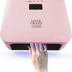 Love Crazy LoveCrazy 60W LED Nageldroger Voor Gelnagels - UV Lamp - Gellak Lamp - Roze -Lanaform Shop 550x686