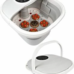 JPS Care? Voetenbad Met Elektrische Massage - Automatische Voetmassage - Instelbare Warmte Tot 47?C - Inklapbaar Met Draaghendel