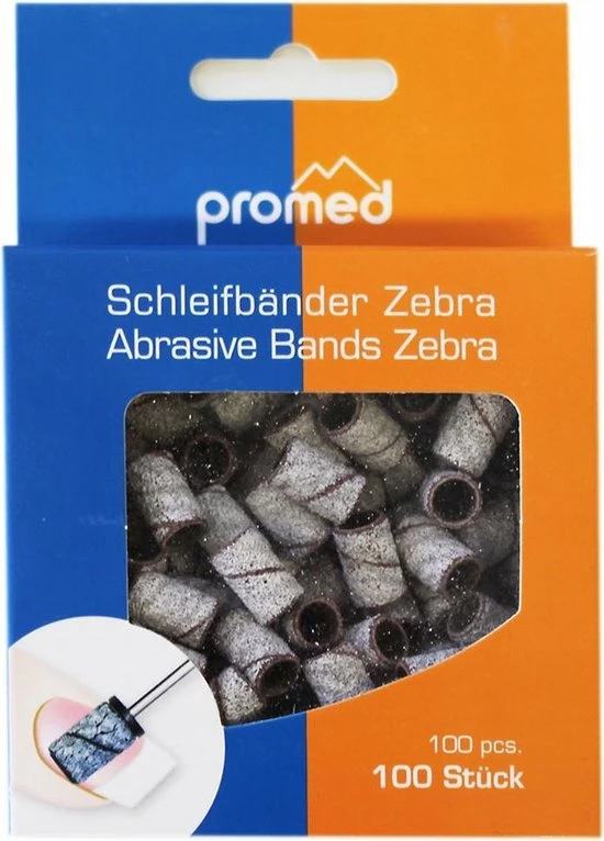 Promed Schuurrolletje Nagelfrees ZEBRA # 240, 100 Stuks Voor Mandrel. Vervangt Handmatig Vijlen Van Acryl Nagels & Gel Nagels. 3 Promed Schuurrolletje Nagelfrees ZEBRA # 240, 100 Stuks Voor Mandrel. Vervangt Handmatig Vijlen Van Acryl Nagels & Gel Nagels.